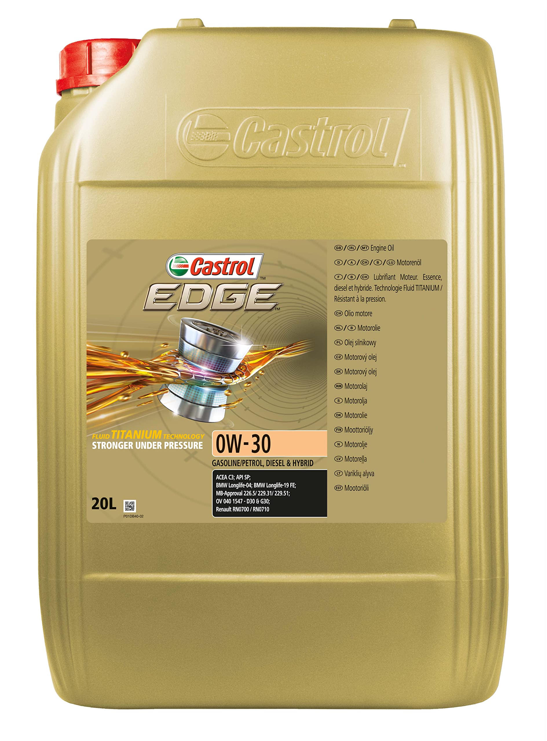 Castrol EDGE 0W-30  Fully Synthetic Engine Oil 20L