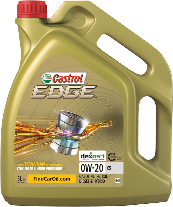 Castrol EDGE 0W 20 C5  Fully Synthetic Engine Oil 5L 15CC96