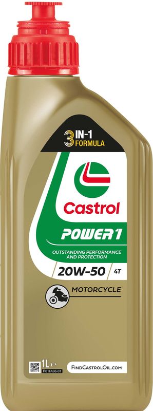 Castrol POWER1 4T 20W-50  Part Synthetic Engine Oil 1L