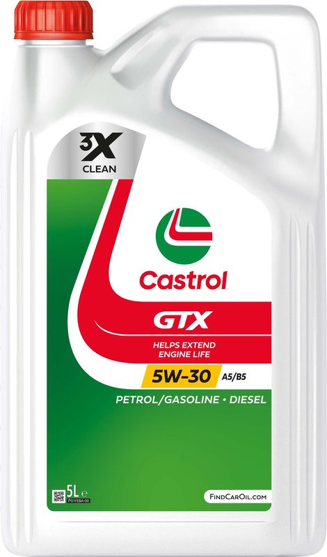 Castrol GTX 5W-30 A5/B5  Fully Synthetic Engine Oil 5L