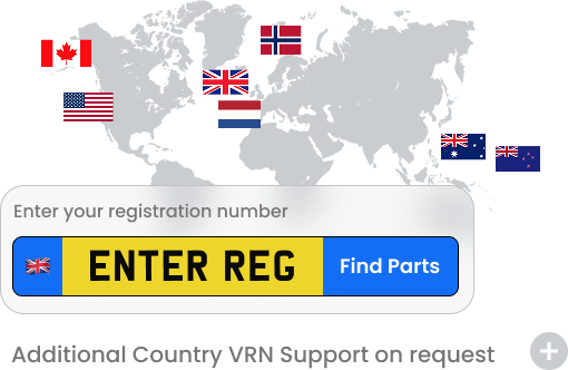 World map with flags and a registration number entry form.
