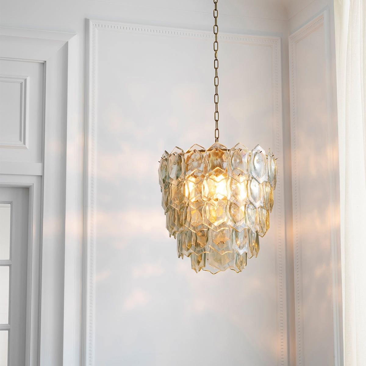 Layered Glass Chandelier Layered Glass Chandelier